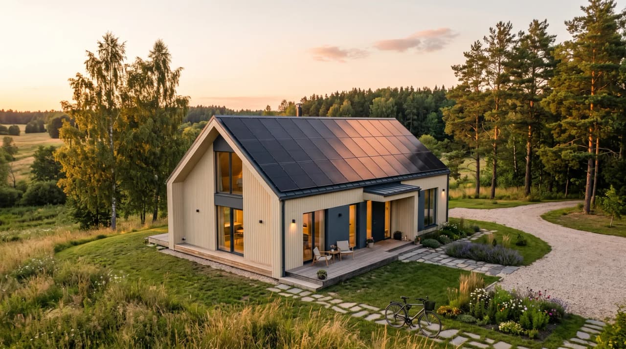 Saules paneļi uz jumta