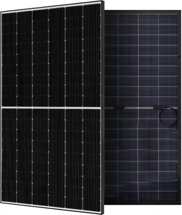 JA Solar JAM54D40 440W N-type Double Glass Full Black saules panelis