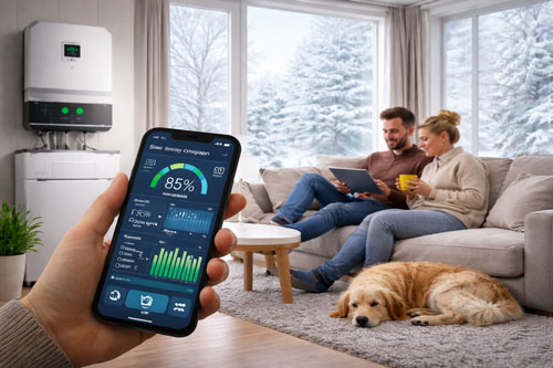 Gudra elektroenerģijas patēriņa vadība ziemas periodā ar akumulatoriem un hibrīdinvertoru