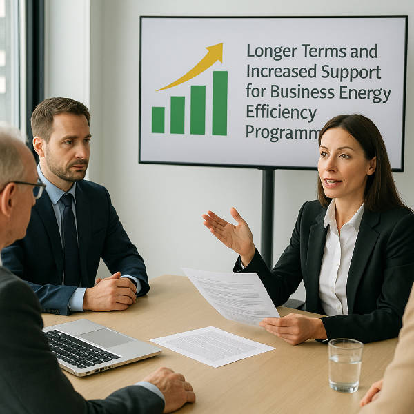 Uzlabotās uzņēmējdarbības energoefektivitātes programmas nosacījumi ar garākiem termiņiem un lielāku finansējumu uzņēmumiem
