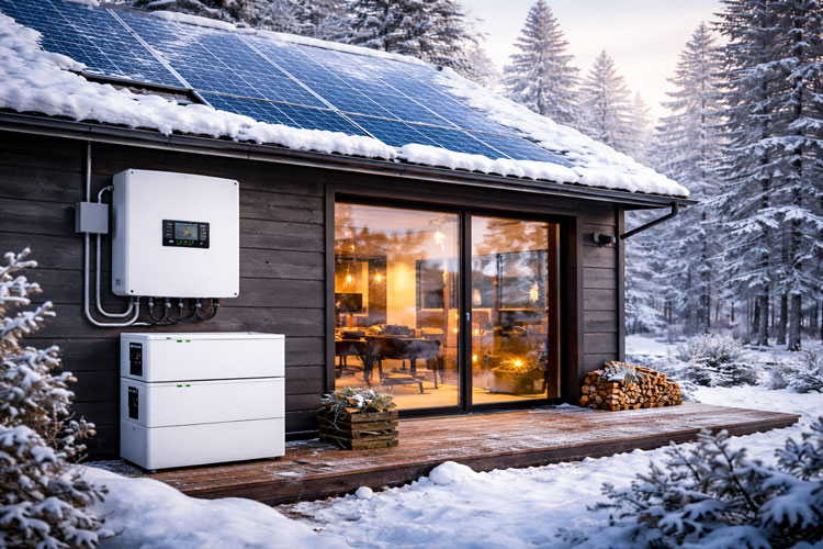 Hibrīdinvertori ziemā akumulatoru un elektroenerģijas sistēmu vadībai