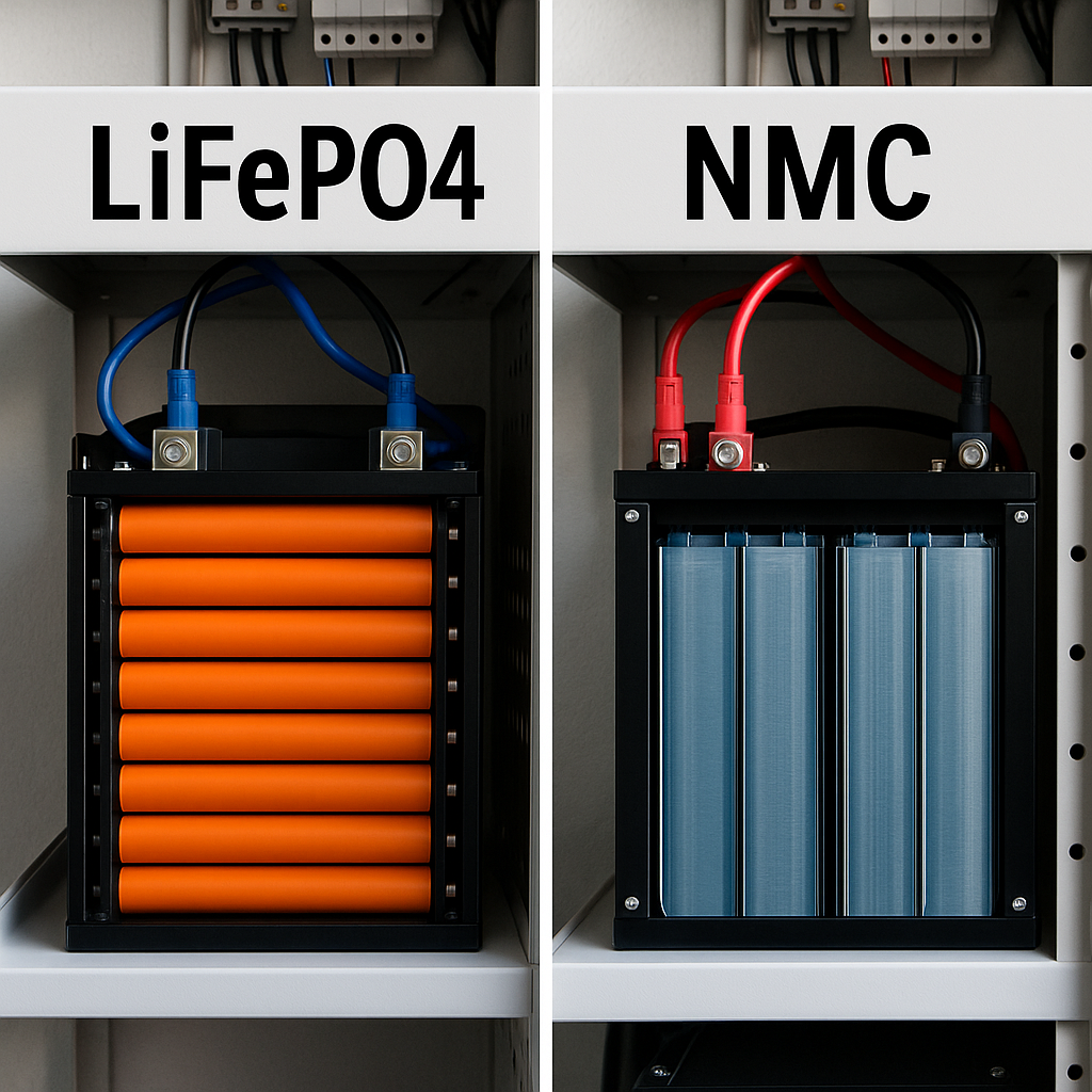 LiFePO4 un NMC akumulatoru salīdzinājums saules enerģijas uzkrāšanas risinājumos