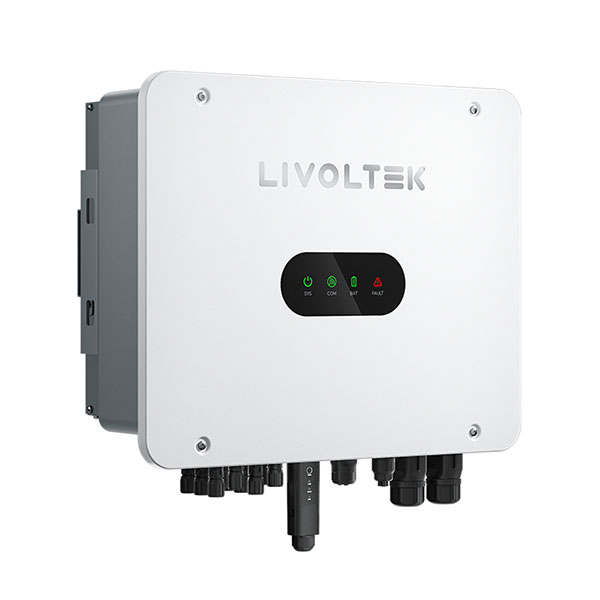 Livoltek 30-kW invertors ar 3-fāzu hibrīdo sistēmu, IP65 aizsardzību, 3 MPPT un WiFi
