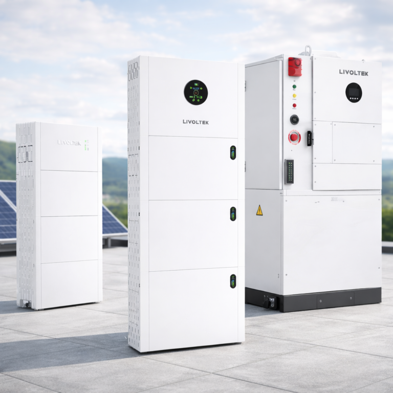 Livoltek akumulatori un BESS risinājumi ar modulāru enerģijas uzkrāšanu saules paneļu sistēmām